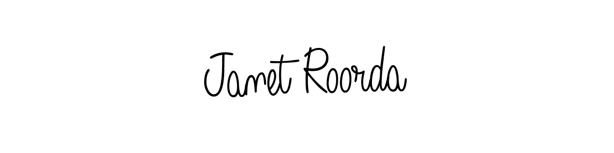 Design your own signature with our free online signature maker. With this signature software, you can create a handwritten (Angelique-Rose-font-FFP) signature for name Janet Roorda. Janet Roorda signature style 5 images and pictures png