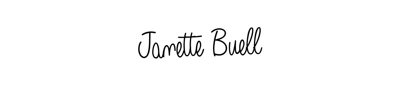 Use a signature maker to create a handwritten signature online. With this signature software, you can design (Angelique-Rose-font-FFP) your own signature for name Janette Buell. Janette Buell signature style 5 images and pictures png