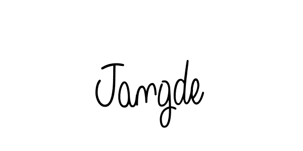 Design your own signature with our free online signature maker. With this signature software, you can create a handwritten (Angelique-Rose-font-FFP) signature for name Jangde. Jangde signature style 5 images and pictures png