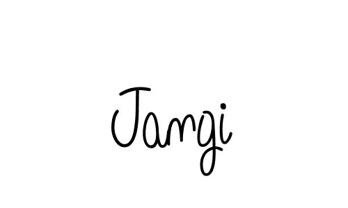 Make a beautiful signature design for name Jangi. With this signature (Angelique-Rose-font-FFP) style, you can create a handwritten signature for free. Jangi signature style 5 images and pictures png