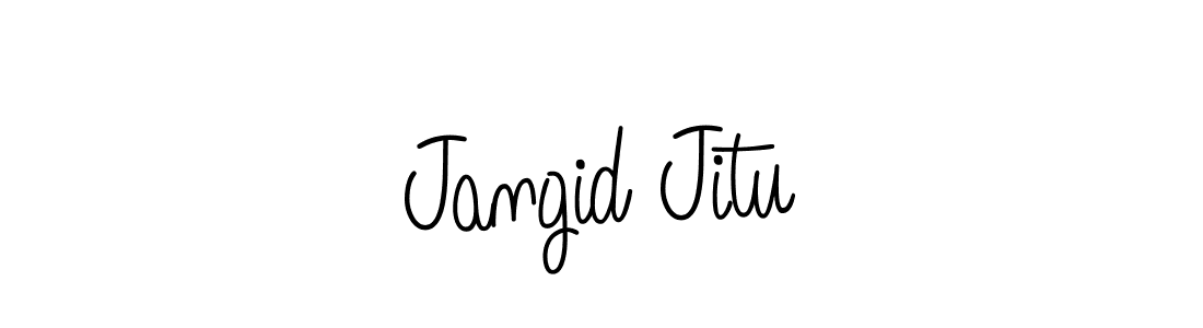 How to make Jangid Jitu name signature. Use Angelique-Rose-font-FFP style for creating short signs online. This is the latest handwritten sign. Jangid Jitu signature style 5 images and pictures png