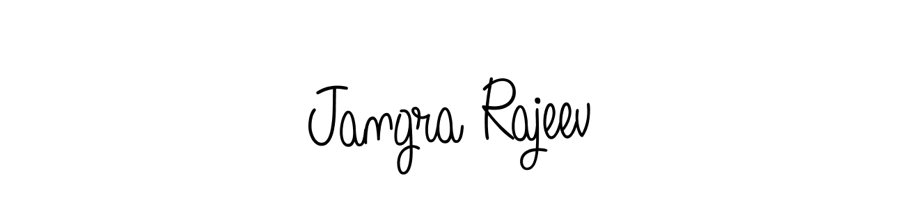 How to make Jangra Rajeev name signature. Use Angelique-Rose-font-FFP style for creating short signs online. This is the latest handwritten sign. Jangra Rajeev signature style 5 images and pictures png