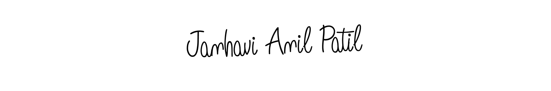 Use a signature maker to create a handwritten signature online. With this signature software, you can design (Angelique-Rose-font-FFP) your own signature for name Janhavi Anil Patil. Janhavi Anil Patil signature style 5 images and pictures png