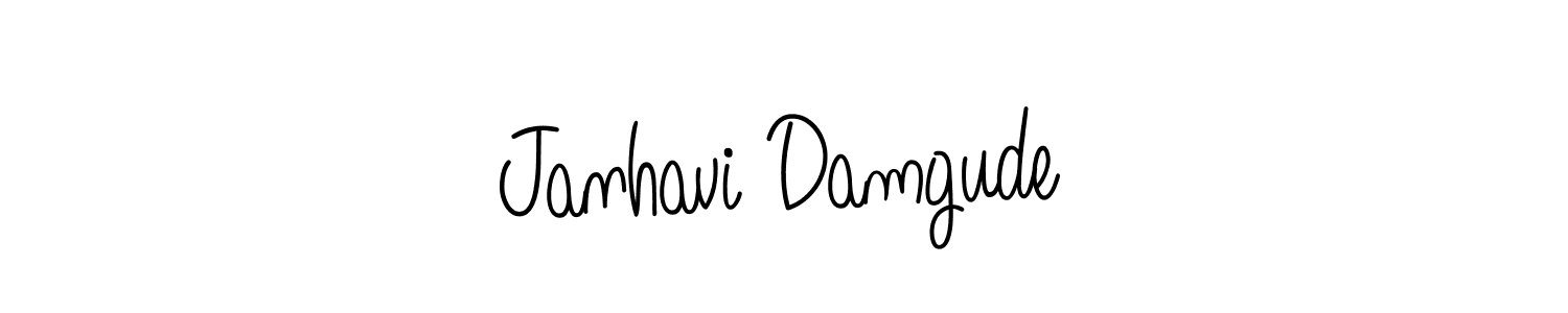 Make a beautiful signature design for name Janhavi Damgude. With this signature (Angelique-Rose-font-FFP) style, you can create a handwritten signature for free. Janhavi Damgude signature style 5 images and pictures png