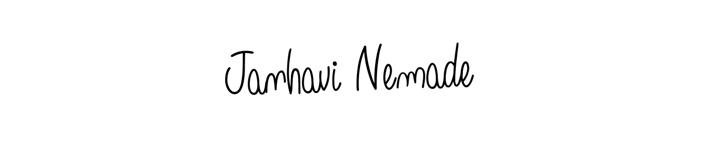 Angelique-Rose-font-FFP is a professional signature style that is perfect for those who want to add a touch of class to their signature. It is also a great choice for those who want to make their signature more unique. Get Janhavi Nemade name to fancy signature for free. Janhavi Nemade signature style 5 images and pictures png