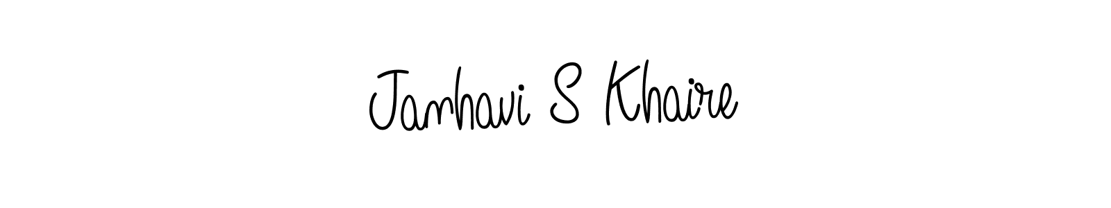 How to make Janhavi S Khaire name signature. Use Angelique-Rose-font-FFP style for creating short signs online. This is the latest handwritten sign. Janhavi S Khaire signature style 5 images and pictures png