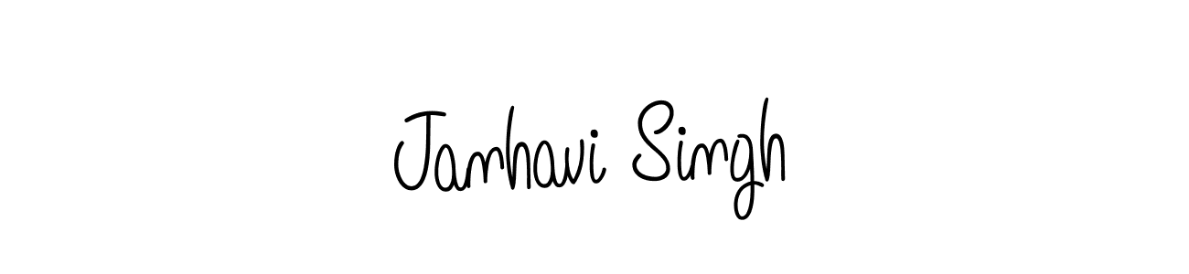 How to make Janhavi Singh name signature. Use Angelique-Rose-font-FFP style for creating short signs online. This is the latest handwritten sign. Janhavi Singh signature style 5 images and pictures png