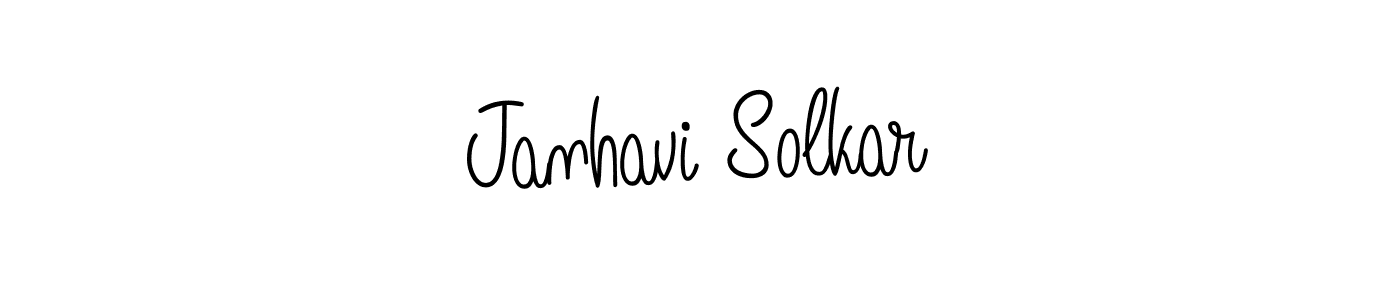 How to make Janhavi Solkar name signature. Use Angelique-Rose-font-FFP style for creating short signs online. This is the latest handwritten sign. Janhavi Solkar signature style 5 images and pictures png