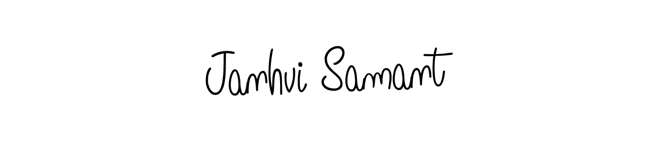 Create a beautiful signature design for name Janhvi Samant. With this signature (Angelique-Rose-font-FFP) fonts, you can make a handwritten signature for free. Janhvi Samant signature style 5 images and pictures png