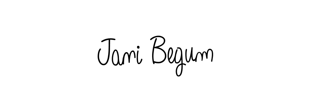 How to make Jani Begum name signature. Use Angelique-Rose-font-FFP style for creating short signs online. This is the latest handwritten sign. Jani Begum signature style 5 images and pictures png