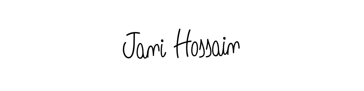 Make a beautiful signature design for name Jani Hossain. With this signature (Angelique-Rose-font-FFP) style, you can create a handwritten signature for free. Jani Hossain signature style 5 images and pictures png