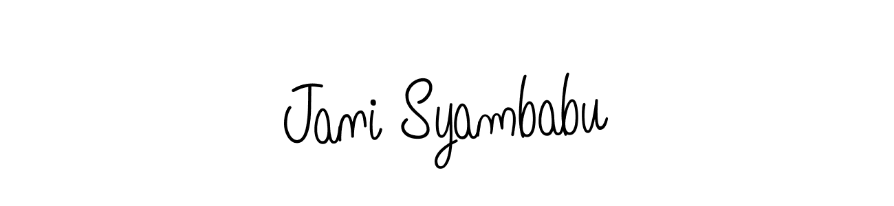 Make a beautiful signature design for name Jani Syambabu. Use this online signature maker to create a handwritten signature for free. Jani Syambabu signature style 5 images and pictures png