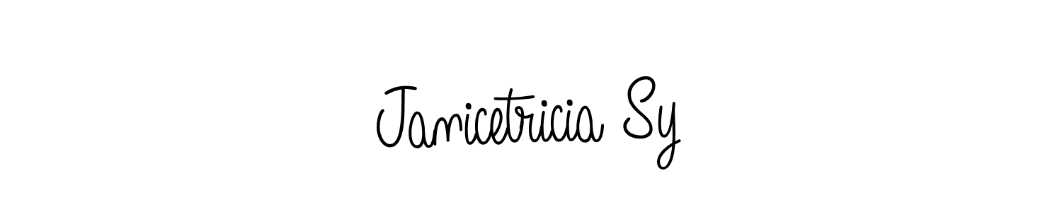 Janicetricia Sy stylish signature style. Best Handwritten Sign (Angelique-Rose-font-FFP) for my name. Handwritten Signature Collection Ideas for my name Janicetricia Sy. Janicetricia Sy signature style 5 images and pictures png