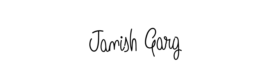 Use a signature maker to create a handwritten signature online. With this signature software, you can design (Angelique-Rose-font-FFP) your own signature for name Janish Garg. Janish Garg signature style 5 images and pictures png