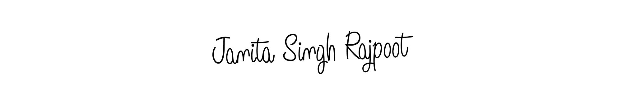 Use a signature maker to create a handwritten signature online. With this signature software, you can design (Angelique-Rose-font-FFP) your own signature for name Janita Singh Rajpoot. Janita Singh Rajpoot signature style 5 images and pictures png