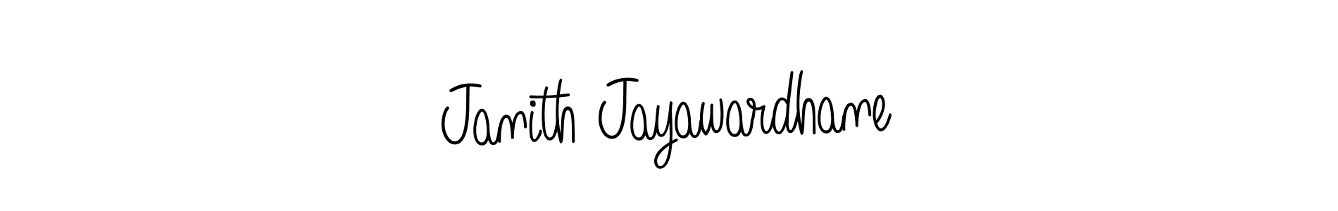 Use a signature maker to create a handwritten signature online. With this signature software, you can design (Angelique-Rose-font-FFP) your own signature for name Janith Jayawardhane. Janith Jayawardhane signature style 5 images and pictures png