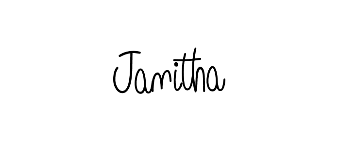 Janitha stylish signature style. Best Handwritten Sign (Angelique-Rose-font-FFP) for my name. Handwritten Signature Collection Ideas for my name Janitha. Janitha signature style 5 images and pictures png