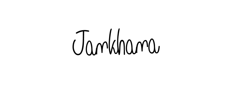 Design your own signature with our free online signature maker. With this signature software, you can create a handwritten (Angelique-Rose-font-FFP) signature for name Jankhana. Jankhana signature style 5 images and pictures png