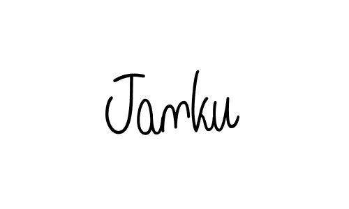 Make a beautiful signature design for name Janku. With this signature (Angelique-Rose-font-FFP) style, you can create a handwritten signature for free. Janku signature style 5 images and pictures png