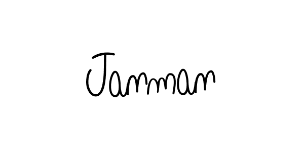 The best way (Angelique-Rose-font-FFP) to make a short signature is to pick only two or three words in your name. The name Janman include a total of six letters. For converting this name. Janman signature style 5 images and pictures png