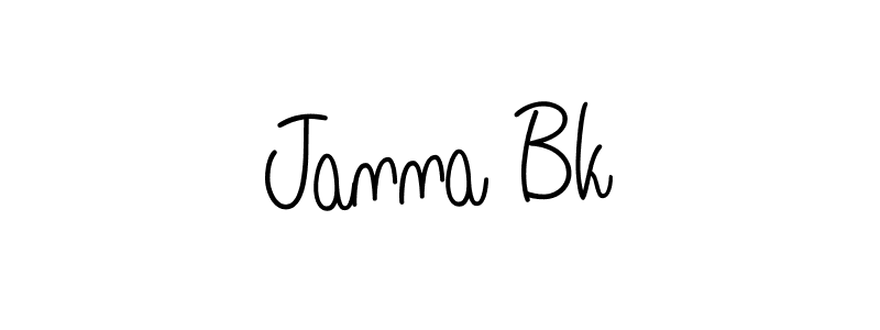 Use a signature maker to create a handwritten signature online. With this signature software, you can design (Angelique-Rose-font-FFP) your own signature for name Janna Bk. Janna Bk signature style 5 images and pictures png