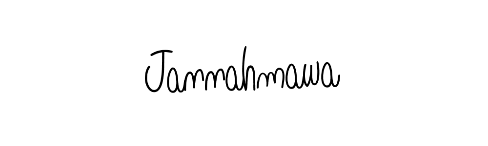 You should practise on your own different ways (Angelique-Rose-font-FFP) to write your name (Jannahmawa) in signature. don't let someone else do it for you. Jannahmawa signature style 5 images and pictures png