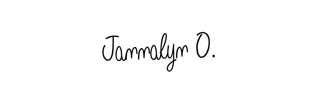 You should practise on your own different ways (Angelique-Rose-font-FFP) to write your name (Jannalyn O.) in signature. don't let someone else do it for you. Jannalyn O. signature style 5 images and pictures png