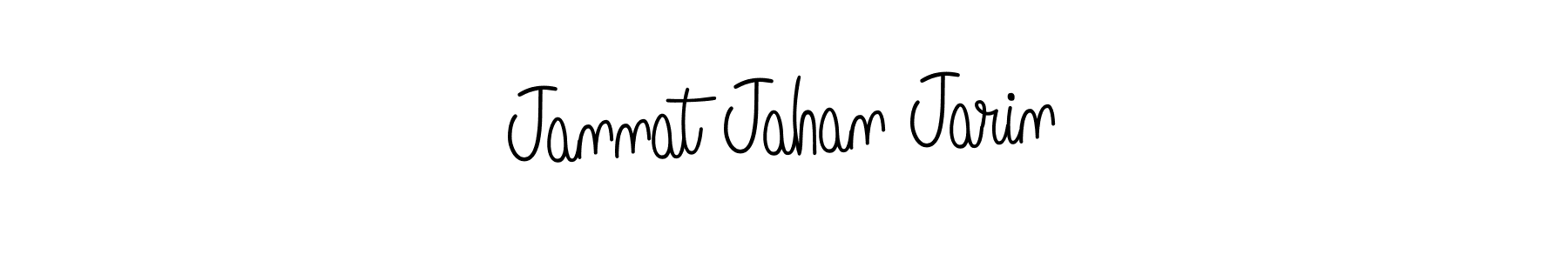 Use a signature maker to create a handwritten signature online. With this signature software, you can design (Angelique-Rose-font-FFP) your own signature for name Jannat Jahan Jarin. Jannat Jahan Jarin signature style 5 images and pictures png