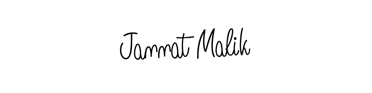 Make a beautiful signature design for name Jannat Malik. With this signature (Angelique-Rose-font-FFP) style, you can create a handwritten signature for free. Jannat Malik signature style 5 images and pictures png