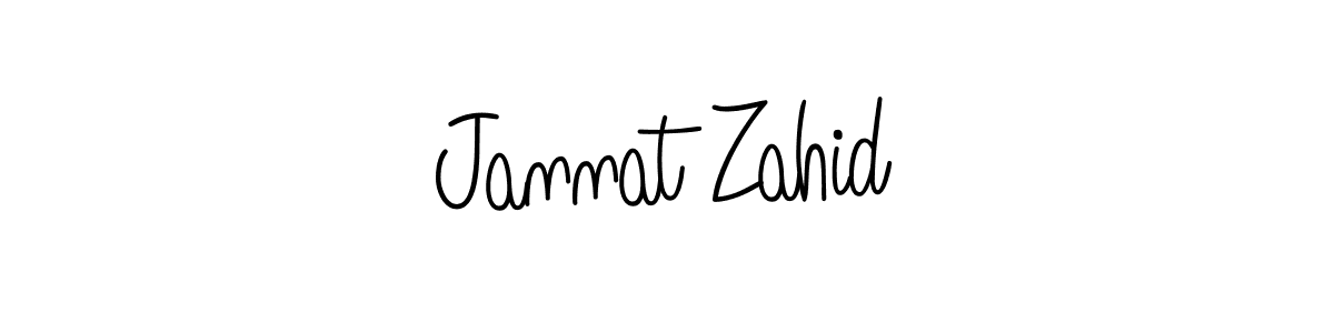 You should practise on your own different ways (Angelique-Rose-font-FFP) to write your name (Jannat Zahid) in signature. don't let someone else do it for you. Jannat Zahid signature style 5 images and pictures png
