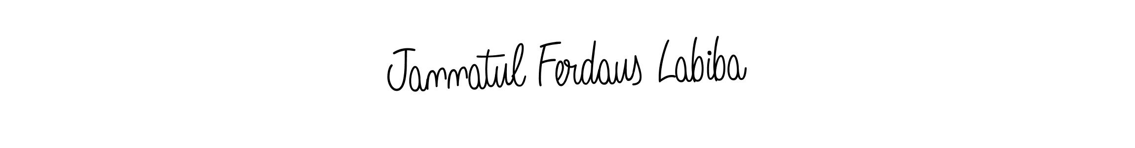 You should practise on your own different ways (Angelique-Rose-font-FFP) to write your name (Jannatul Ferdaus Labiba) in signature. don't let someone else do it for you. Jannatul Ferdaus Labiba signature style 5 images and pictures png