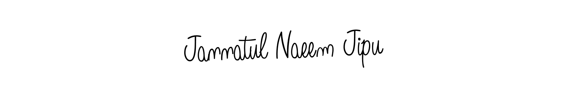 Design your own signature with our free online signature maker. With this signature software, you can create a handwritten (Angelique-Rose-font-FFP) signature for name Jannatul Naeem Jipu. Jannatul Naeem Jipu signature style 5 images and pictures png