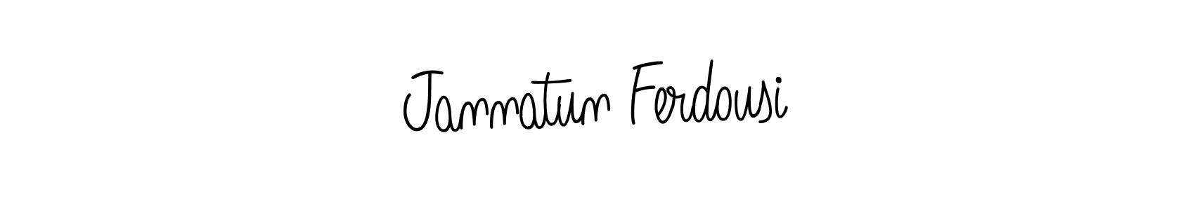 Also we have Jannatun Ferdousi name is the best signature style. Create professional handwritten signature collection using Angelique-Rose-font-FFP autograph style. Jannatun Ferdousi signature style 5 images and pictures png