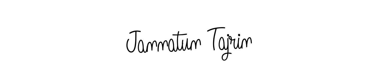 Make a beautiful signature design for name Jannatun Tajrin. With this signature (Angelique-Rose-font-FFP) style, you can create a handwritten signature for free. Jannatun Tajrin signature style 5 images and pictures png