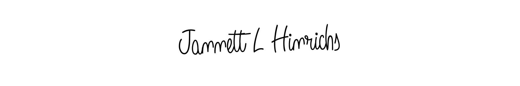 Make a beautiful signature design for name Jannett L Hinrichs. Use this online signature maker to create a handwritten signature for free. Jannett L Hinrichs signature style 5 images and pictures png
