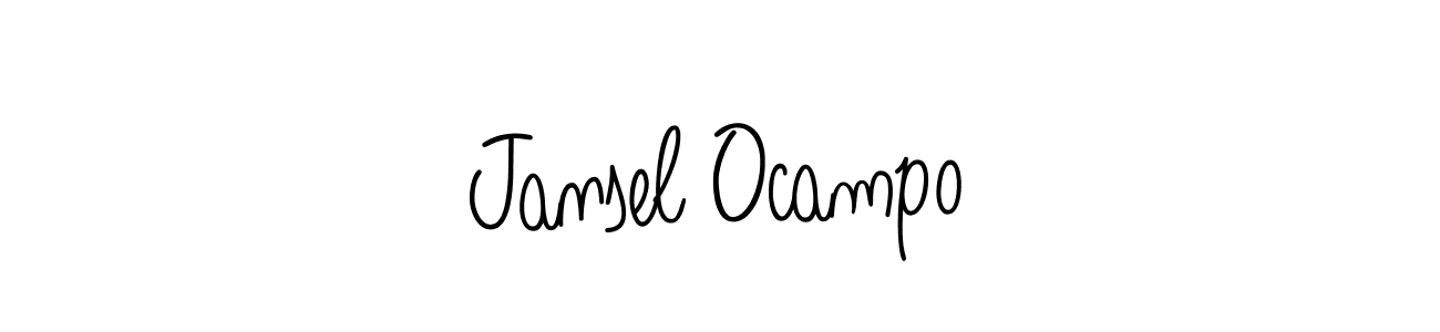 How to make Jansel Ocampo name signature. Use Angelique-Rose-font-FFP style for creating short signs online. This is the latest handwritten sign. Jansel Ocampo signature style 5 images and pictures png