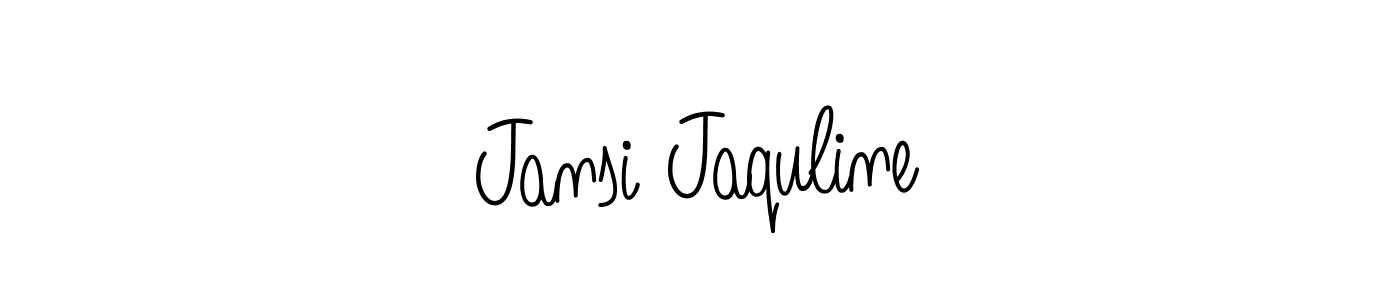 Also we have Jansi Jaquline name is the best signature style. Create professional handwritten signature collection using Angelique-Rose-font-FFP autograph style. Jansi Jaquline signature style 5 images and pictures png