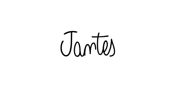 Make a beautiful signature design for name Jantes. With this signature (Angelique-Rose-font-FFP) style, you can create a handwritten signature for free. Jantes signature style 5 images and pictures png