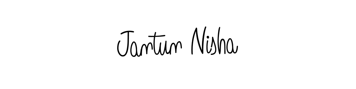 How to make Jantun Nisha name signature. Use Angelique-Rose-font-FFP style for creating short signs online. This is the latest handwritten sign. Jantun Nisha signature style 5 images and pictures png