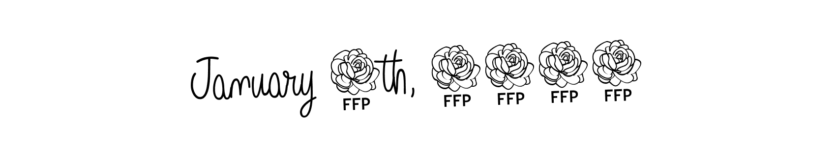 How to Draw January 6th, 2025 signature style? Angelique-Rose-font-FFP is a latest design signature styles for name January 6th, 2025. January 6th, 2025 signature style 5 images and pictures png