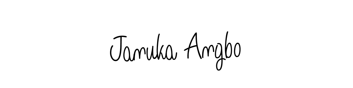 Make a beautiful signature design for name Januka Angbo. Use this online signature maker to create a handwritten signature for free. Januka Angbo signature style 5 images and pictures png