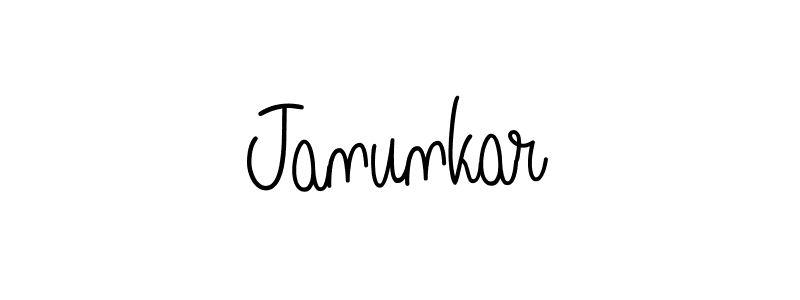 Janunkar stylish signature style. Best Handwritten Sign (Angelique-Rose-font-FFP) for my name. Handwritten Signature Collection Ideas for my name Janunkar. Janunkar signature style 5 images and pictures png