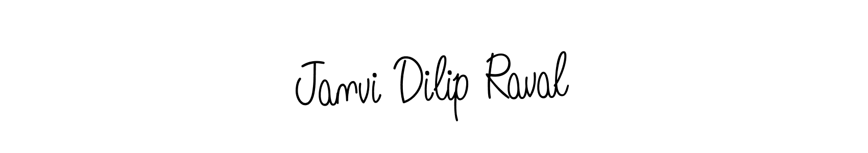 Also we have Janvi Dilip Raval name is the best signature style. Create professional handwritten signature collection using Angelique-Rose-font-FFP autograph style. Janvi Dilip Raval signature style 5 images and pictures png