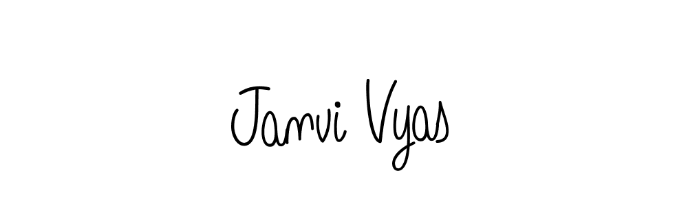 How to make Janvi Vyas name signature. Use Angelique-Rose-font-FFP style for creating short signs online. This is the latest handwritten sign. Janvi Vyas signature style 5 images and pictures png