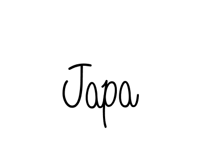 Use a signature maker to create a handwritten signature online. With this signature software, you can design (Angelique-Rose-font-FFP) your own signature for name Japa. Japa signature style 5 images and pictures png