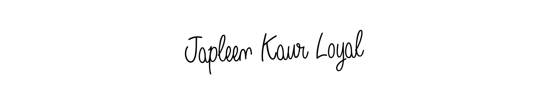 You should practise on your own different ways (Angelique-Rose-font-FFP) to write your name (Japleen Kaur Loyal) in signature. don't let someone else do it for you. Japleen Kaur Loyal signature style 5 images and pictures png