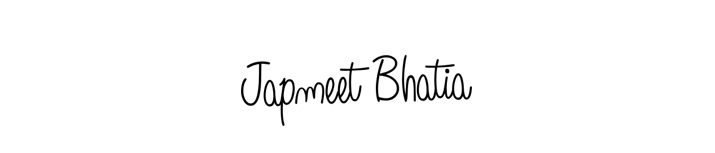 How to Draw Japmeet Bhatia signature style? Angelique-Rose-font-FFP is a latest design signature styles for name Japmeet Bhatia. Japmeet Bhatia signature style 5 images and pictures png