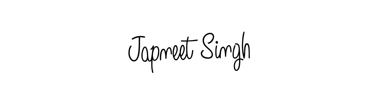 How to make Japneet Singh name signature. Use Angelique-Rose-font-FFP style for creating short signs online. This is the latest handwritten sign. Japneet Singh signature style 5 images and pictures png