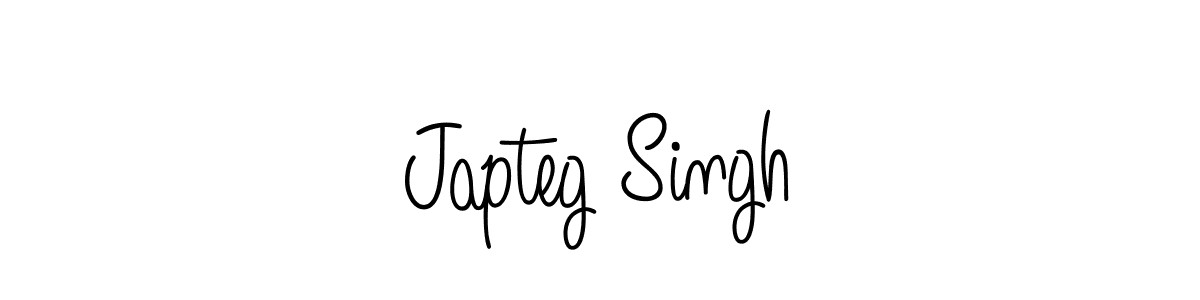 You should practise on your own different ways (Angelique-Rose-font-FFP) to write your name (Japteg Singh) in signature. don't let someone else do it for you. Japteg Singh signature style 5 images and pictures png