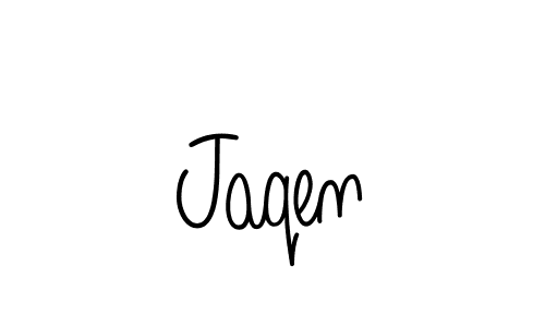 Make a beautiful signature design for name Jaqen. With this signature (Angelique-Rose-font-FFP) style, you can create a handwritten signature for free. Jaqen signature style 5 images and pictures png